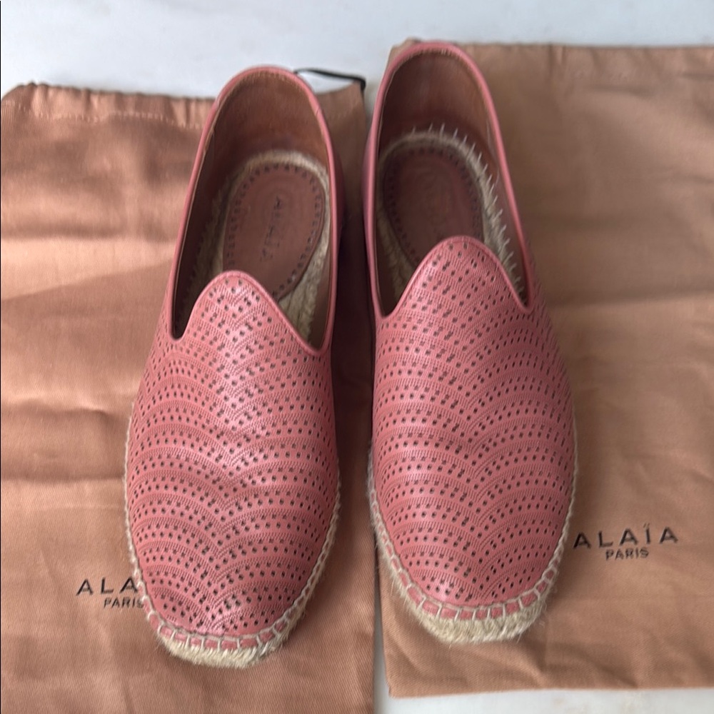 Alaia Pink Espadrille Flats